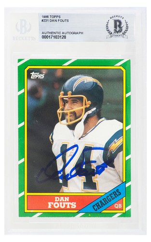 Dan fouts signed chargers - fouts,